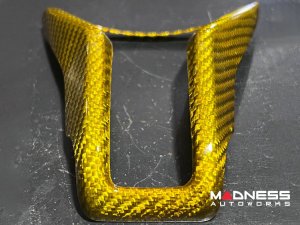 Alfa Romeo Stelvio Steering Wheel Trim - Carbon Fiber - Lower Spoke Trim - QV Model - 2020+ models - Yellow Candy Alfa Romeo Stelvio Steering Wheel Trim - Carbon Fiber - Lower Spoke Trim - QV Model - 2020+ models - Yellow Candy